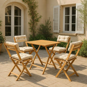 Salottino Outdoor Fanano, set Salotto da Esterno 4 Posti, Marrone