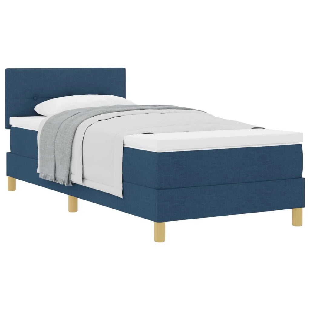 Letto a molle con cuscino con testiera Blu 80 x 200 cm Tessuto 3338880