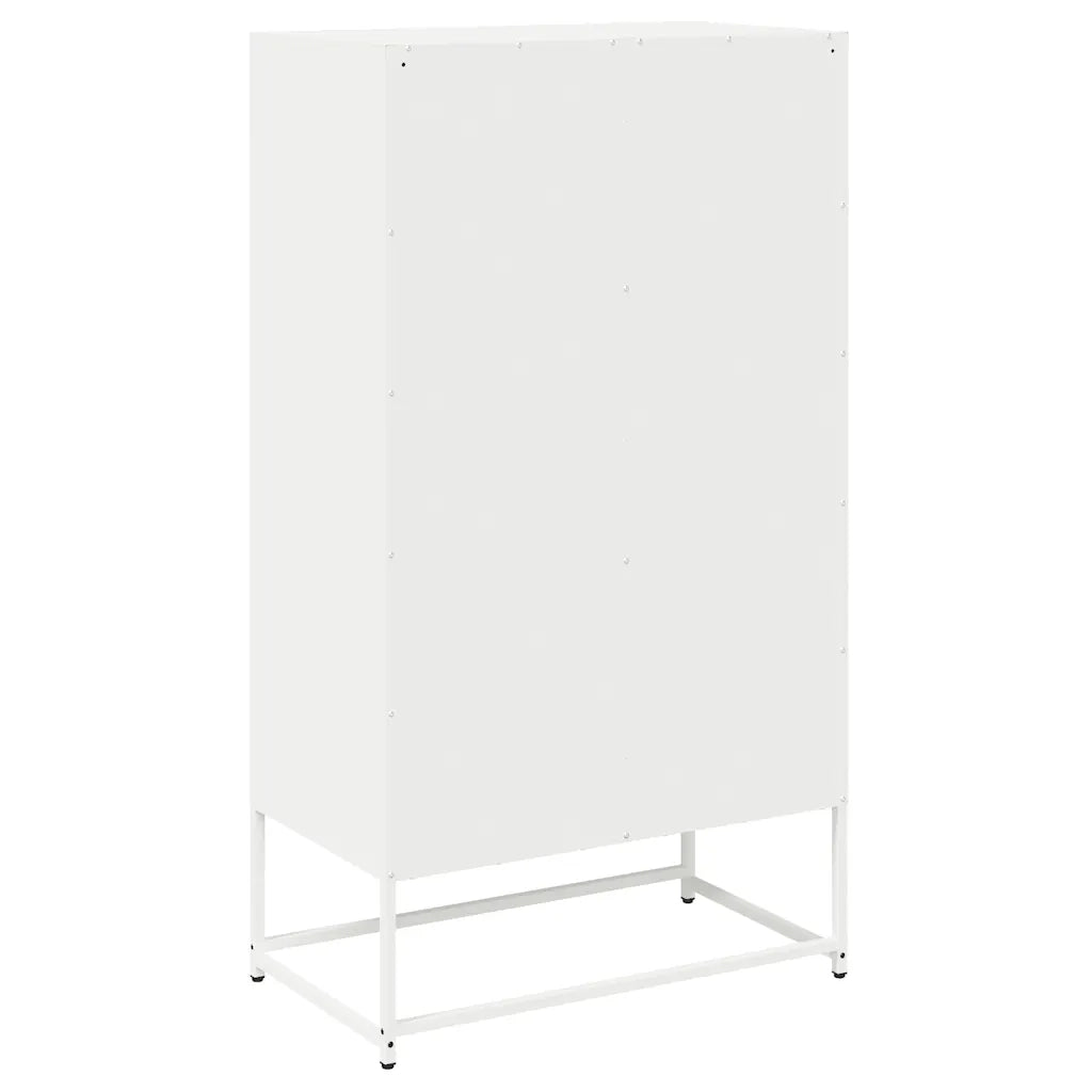 Credenza-Buffet-Armadio da cucina Bianca 68x39x123 cm in Acciaio 905861