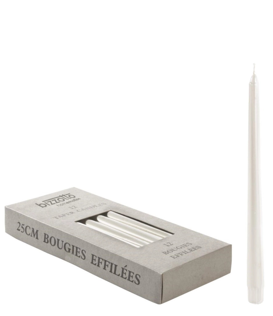 Candela Lux Bianco Conica H25Bizzotto Set 5 Pezzi - Bizzotto