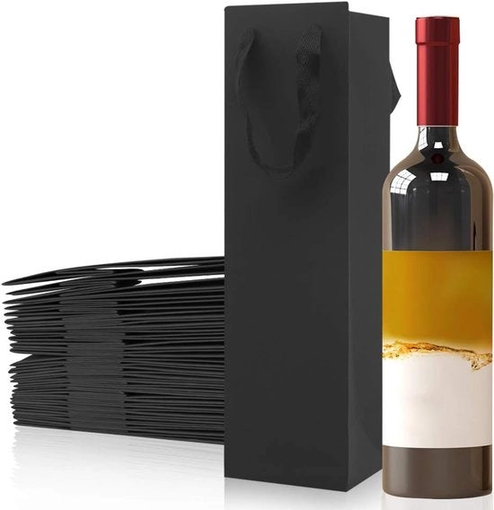 Porta bottiglie di vino - Carrietta per bottiglie di vino - Borsa di pelle nera con maniglie in pelle - Stile moderno 

Modello: 123456
 Materiale: 100% pelle sintetica
 Dimensioni: 45 x 30 x 10 cm
 Capacità: 6 bottiglie di vino
 Peso: 1,2 kg