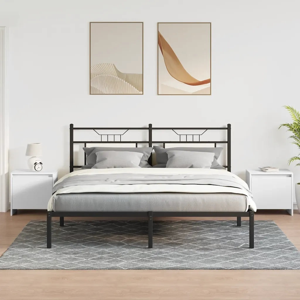 Comodini 2 pz-Set di 2 Tavolino da notte Bianchi 45x34x44,5 cm in Truciolato