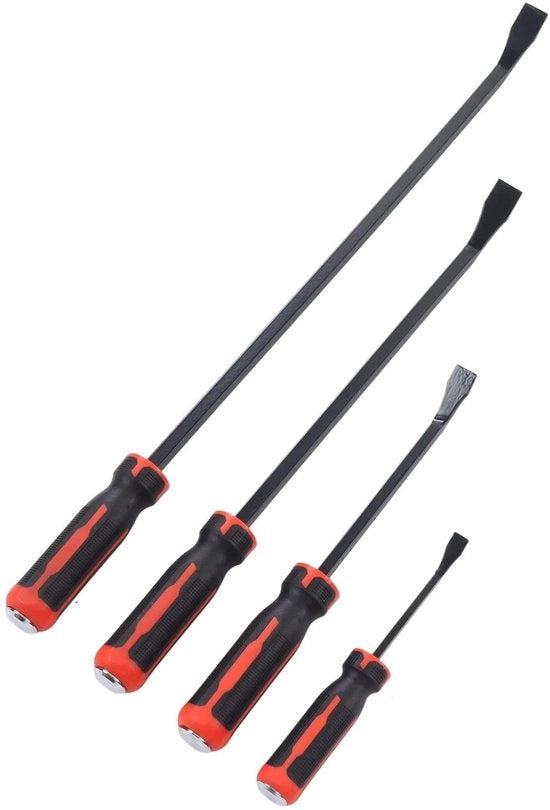 Kit di punterie a 4 pezzi - Punti a 30° con alta torsione - Manicotto ergonomico - Acciaio CrMo - Adatto per la riparazione di pneumatici - Chiave multifunzione