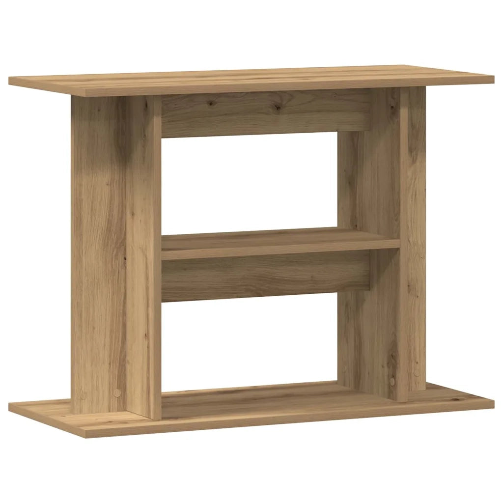 Supporto per acquario artigianale in rovere 80x35x60 cm in legno ingegnerizzato 857273