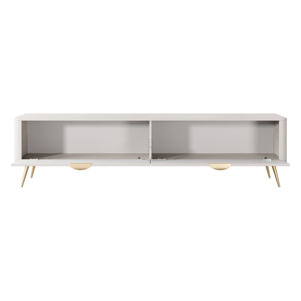 Kala, Mobile Porta tv un Ripiano, 200x38x51h cm Beige