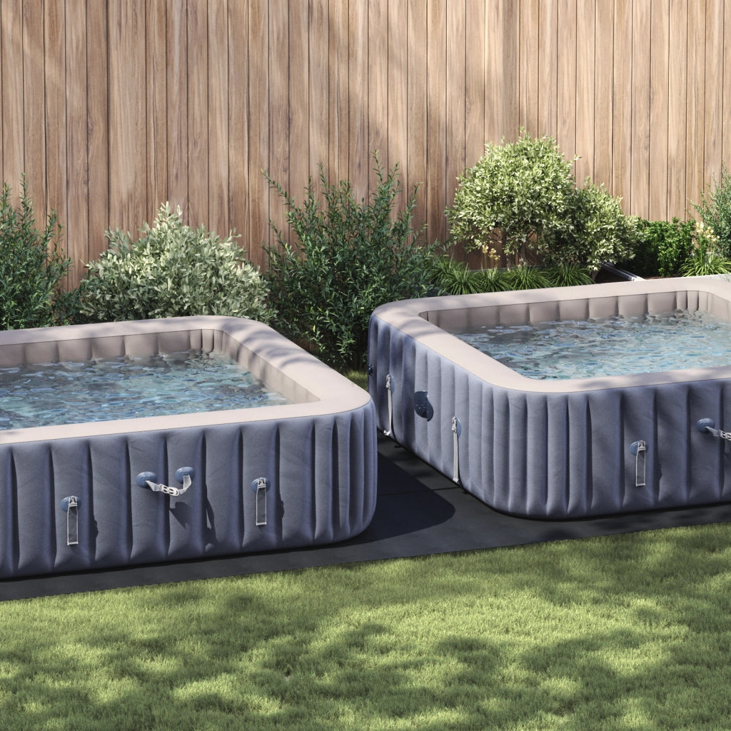 Copertura per Piscina Rettangolare Nera Polietilene 640 x 321 cm
