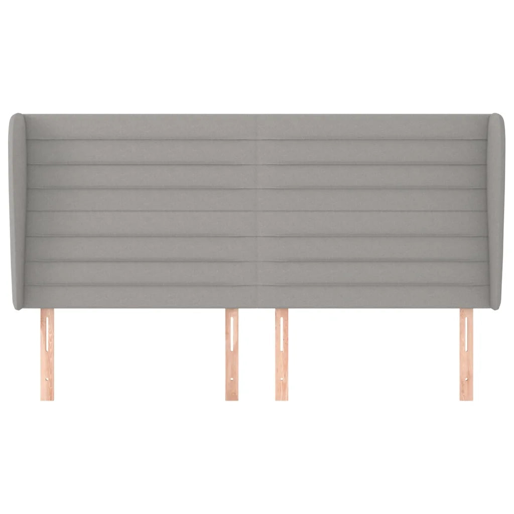 Testiera ad Orecchio Grigio Chiaro 163x23x118/128 cm in Tessuto 3118102