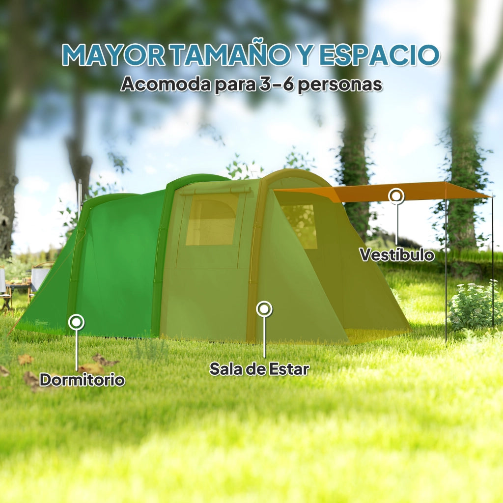 Tenda da Campeggio Inflabile ¨C zephmum ¨C Blu, per 3-6 Persone, con Vestibolo