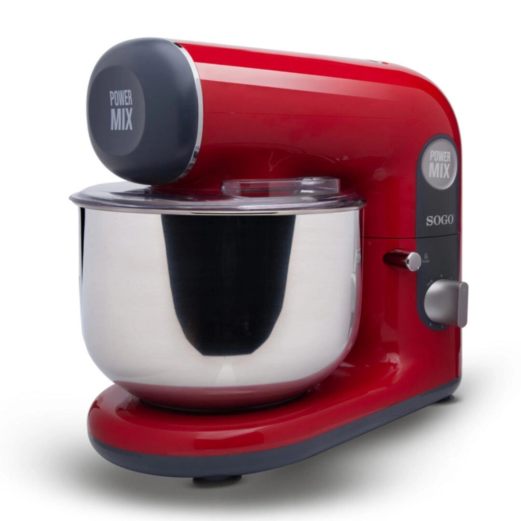 Impastatrice planetaria 1000W con ciotola acciaio inox 5L, 6 velocità turbo, testa inclinabile cucina - SOGO