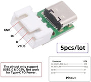 Kit di 5 connettori USB-C per DIY con adattatore saldatura
