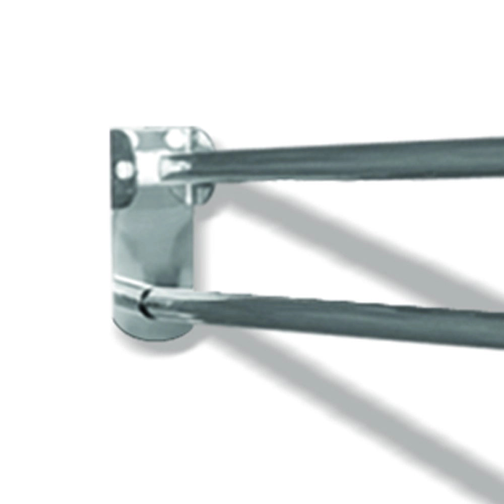 Maniglione barra ribaltabile con piastra lunga cm70 inox bianco