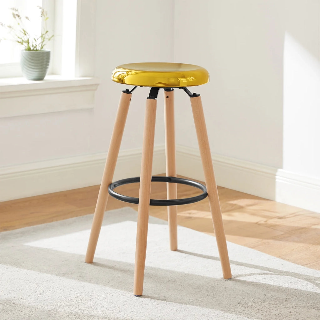 Sgabello da bar Sgabello Cucina Alto Sedia da colazione Gambe in faggio, Altezza del Sedile: 73 cm, FST89-G