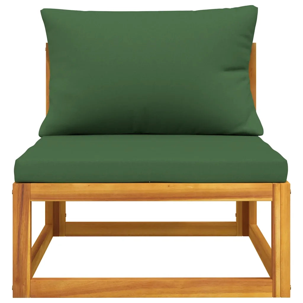 Set Divani da Giardino 2pz con Cuscini Legno Massello di Acacia