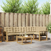 Set di divani da esterno con cuscino 6 pcs Bianco e Beige 3389507