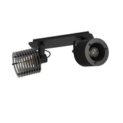 Spot Contemporaneo Segovia In Acciaio Nero 2 Luci E27 40W Ip20