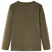 Maglietta per Bambini Maniche Lunghe Cachi M¨¦lange 104