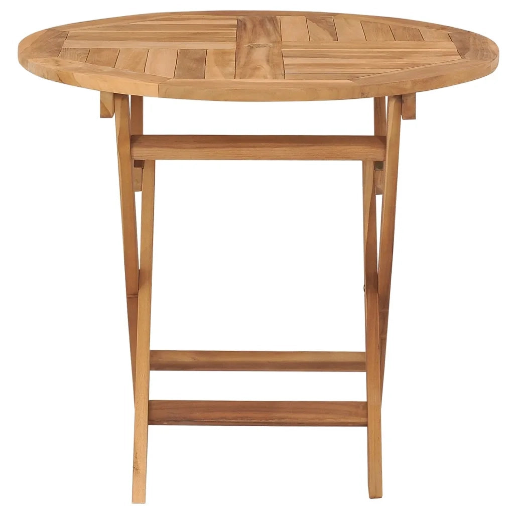 Tavolo da Giardino Pieghevole 85x76cm in Legno Massello di Teak cod mxl 34510