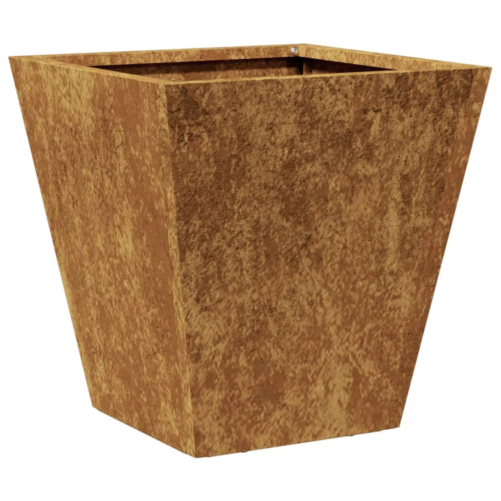 Fioriera rialzata per piante fiori giardino terrazze set da 2 30 x 30 x 30 cm acciaio Corten marrone 02_0038917