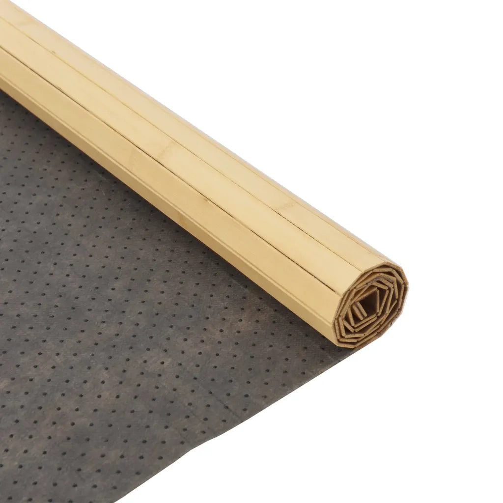 Tappeto Rettangolare Natura Chiaro 80x200 cm in Bambù 376777