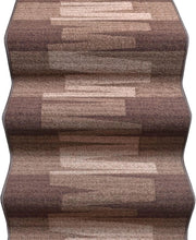 Passatoia Scala Bordata 67x650 cm Ingresso Corridoio Tappeto Cucina Gradini Zig Zag Marrone