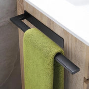 Houder per asciugamani autoadesivi, support per asciugamani in acciaio inossidabile, nero opaco, 39 cm