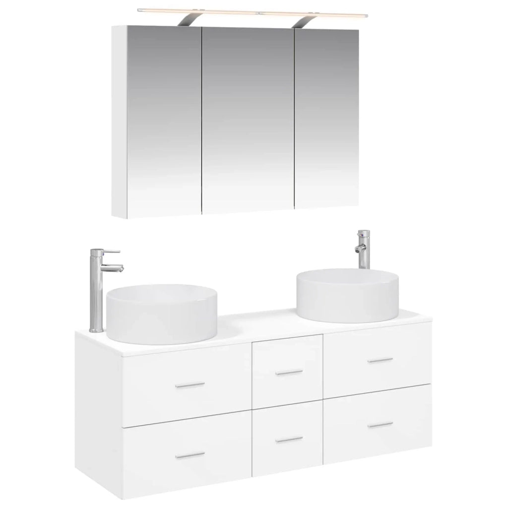 Set di mobili per il bagno 4 pcs Bianco 3407095