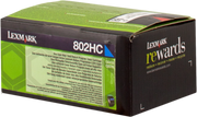 ORIGINAL Lexmark toner ciano 802HC 80C2HC0 ~3000 Seiten cartuccia di stampa riutilizzabile