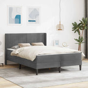 Struttura letto con materasso Grigio Scuro 140 x 190 cm Velluto 3414862