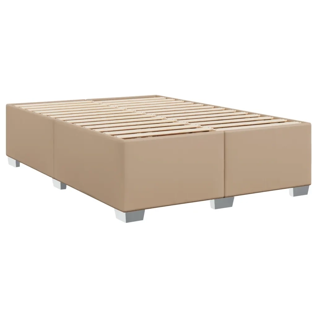Giroletto a Molle con Materasso Cappuccino 140x200cm Similpelle