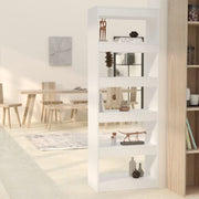 Libreria Divisorio-Scaffale per Libri-Mobile di Stoccaggio Bianco 60x30x166 cm in Truciolato