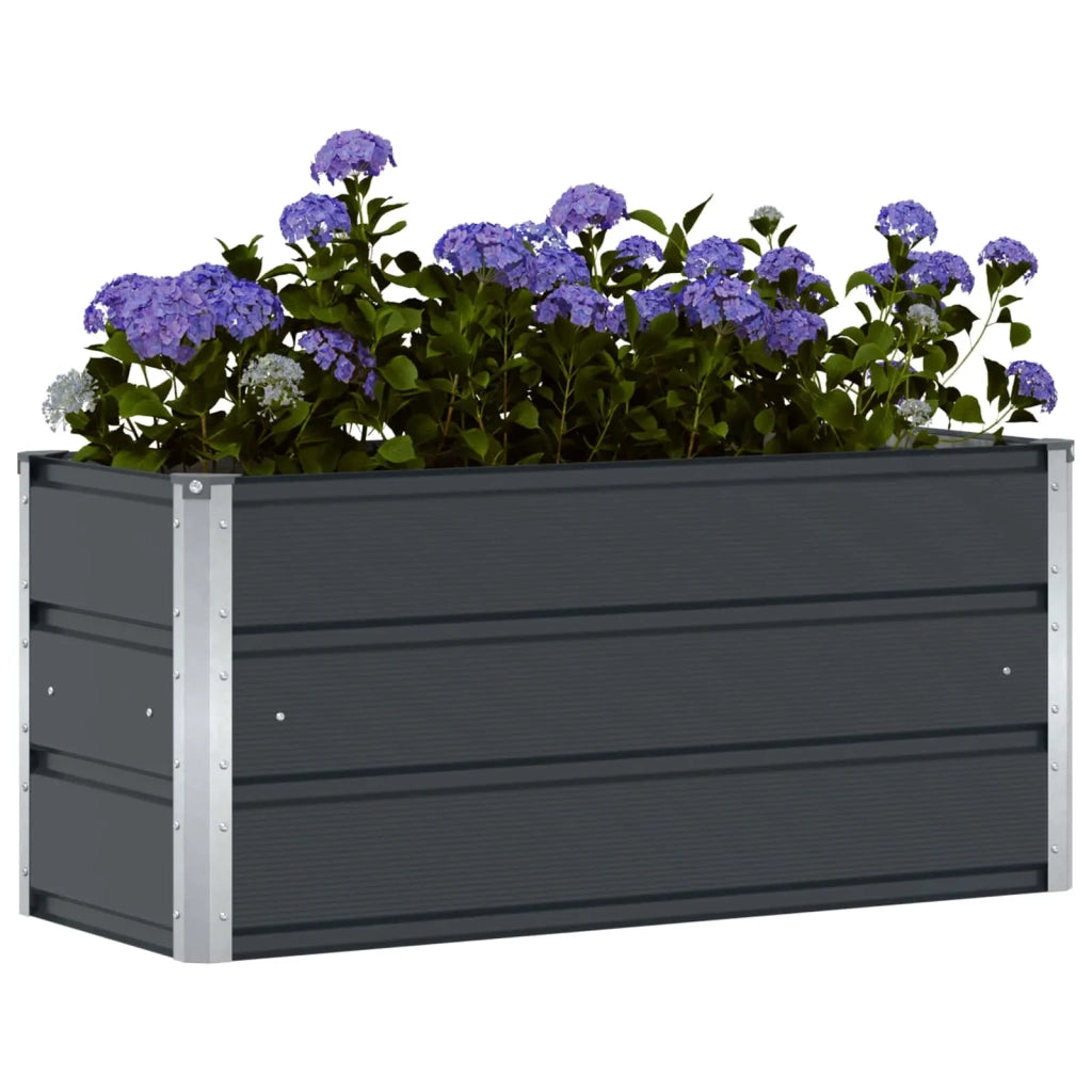 Fioriera Antracite 100 x 40 x 45 cm Acciaio