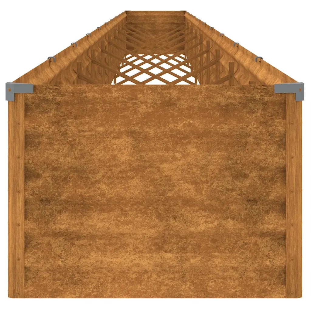Fioriera Rialzata da Giardino-Vaso da Esterno-Fioriera Elevata 960x50x36 cm in Acciaio Corten