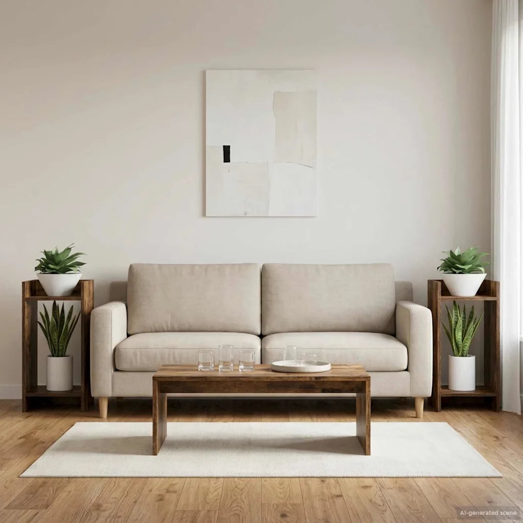 Supporto per piante 2 pcs Quercia Affumicata 30 x 30 x 60 cm 899603