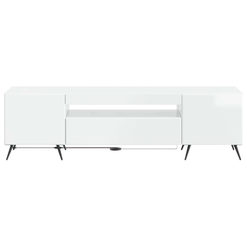 Mobile TV LED Bianco Lucido Legno ingegnerizzato 897569