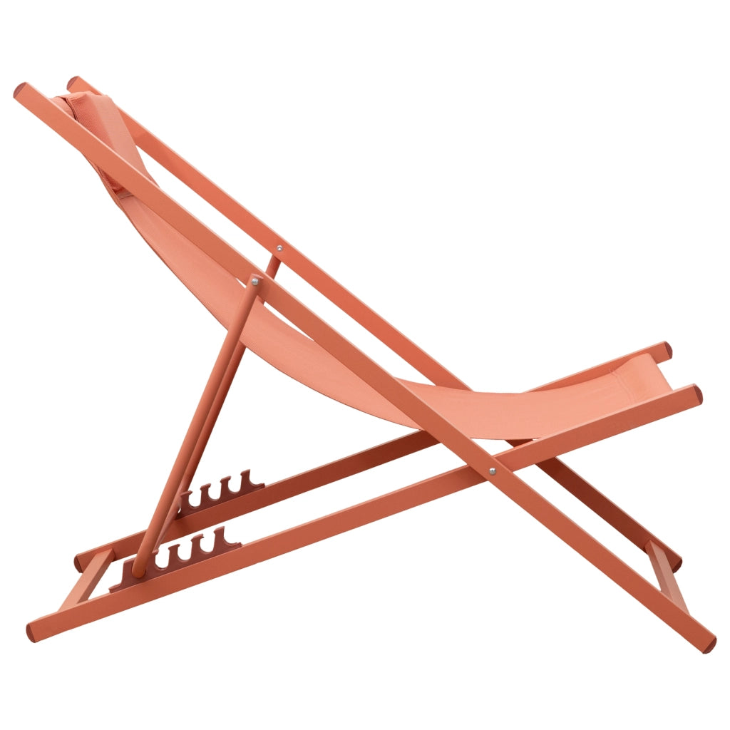 Set di 2 sedie CYPRUS - struttura in terracotta textilene/terracotta