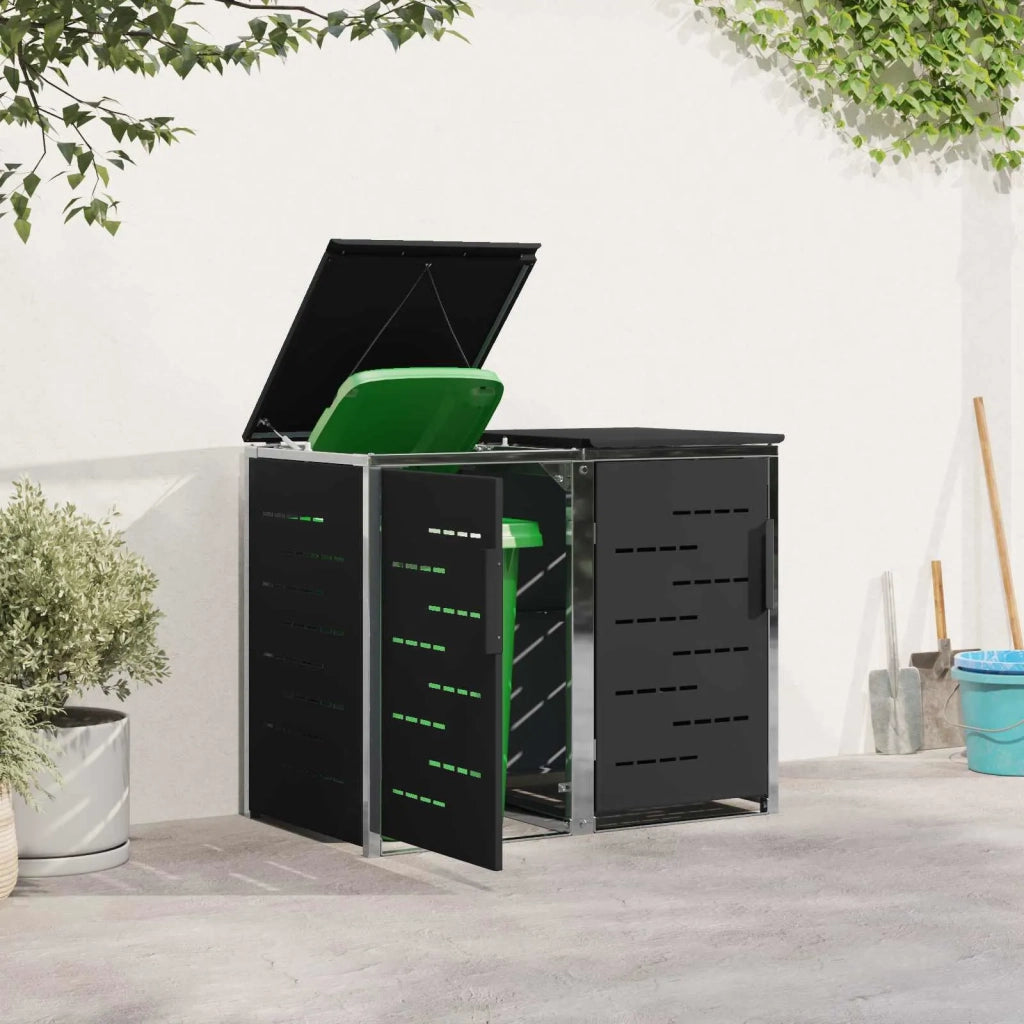 Stoccaggio contenitore a ruote Nero 138 x 77,5 x 112,5 cm 3422237