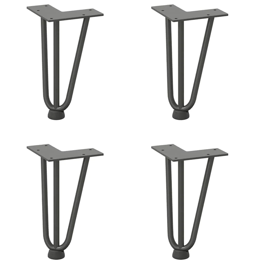 Set di 4 gambe a forcina per tavolino da 20 cm con gambe dal design moderno in acciaio massiccio color antracite 02_0056733