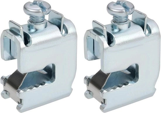Barra di collegamento per cavi elettrici - Set da 2 - 16 mm² - Adatto per piastre di rame - Collegamento di cavi a più conduttori e cavi liberi su binari di acciaio - Accessori di installazione elettrica