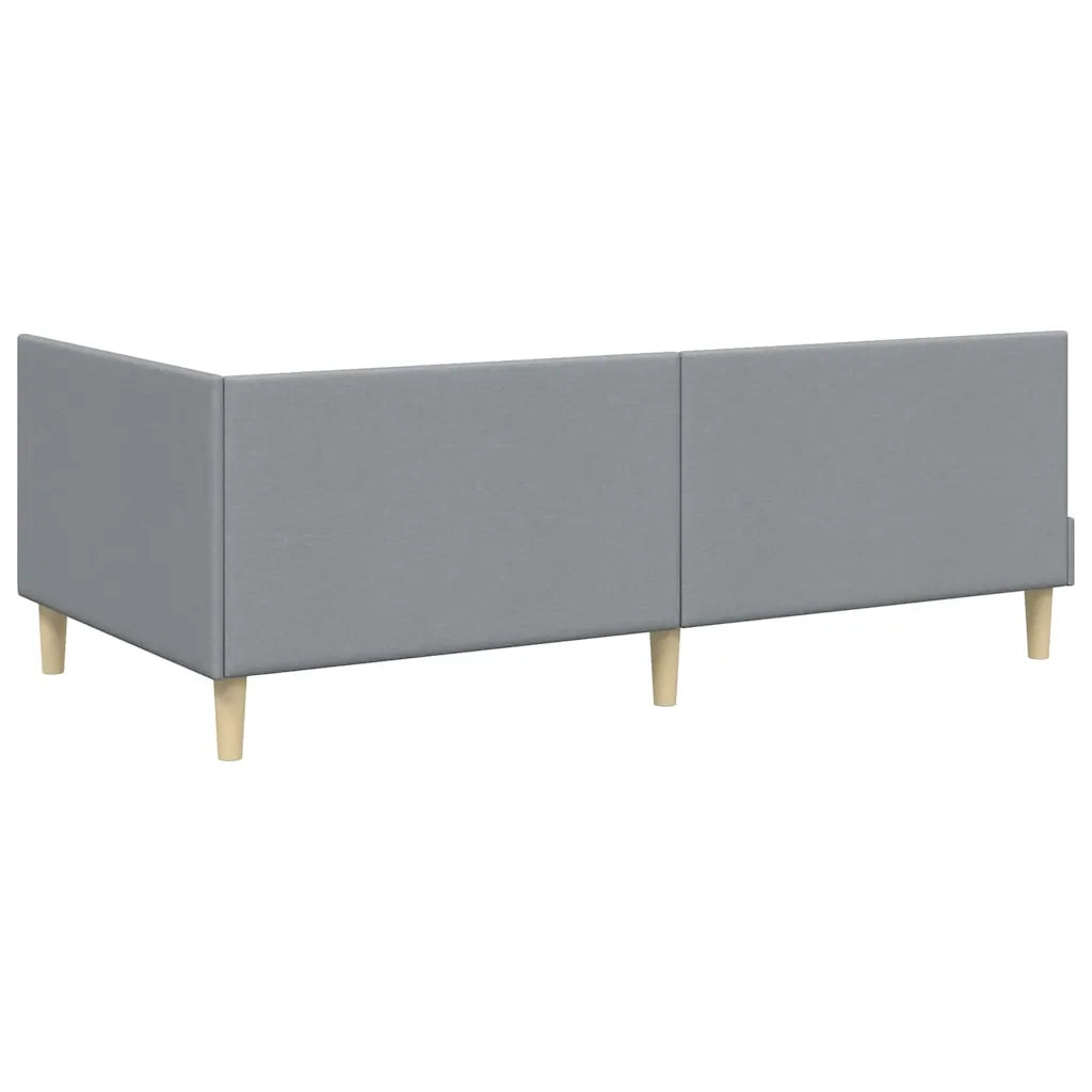 Cornice del letto ad angolo Grigio chiaro 100 cm x 200 cm 42016197
