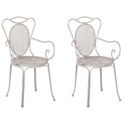 Set di 2 sedie da giardino bistrot grigie chic francesi
