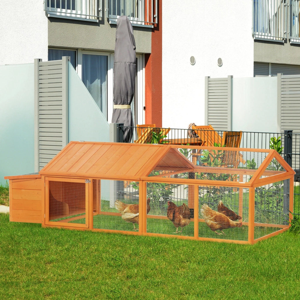 Polladio con nido per 4-8 galline ¨C zephmum ¨C arancione 240x112.5x76 cm