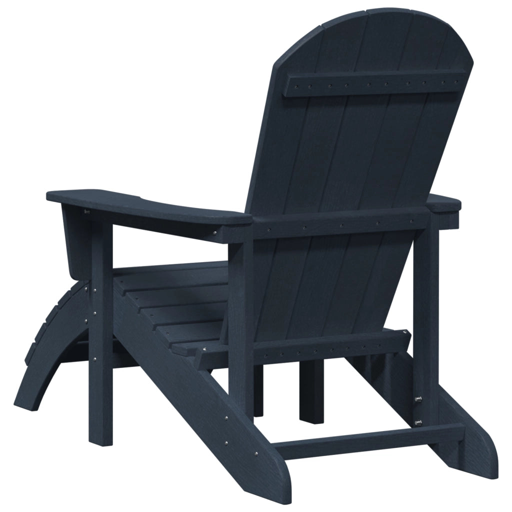 Sedia Adirondack  con poggiapiedi 2 pcs blu navy HDPE
