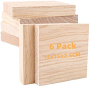 Set di Snidatoi in Legno da 6 pezzi - Legno di Abete - 15 x 15 x 2,5 cm - Duraturo - Non Trattato - Piastra di Snidazione