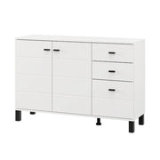 Madia Guatav, Credenza 3 Cassetti, 116x35x78h cm Bianco Opaco