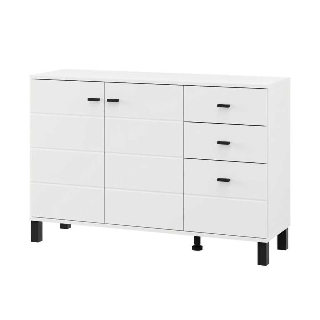 Madia Guatav, Credenza 3 Cassetti, 116x35x78h cm Bianco Opaco
