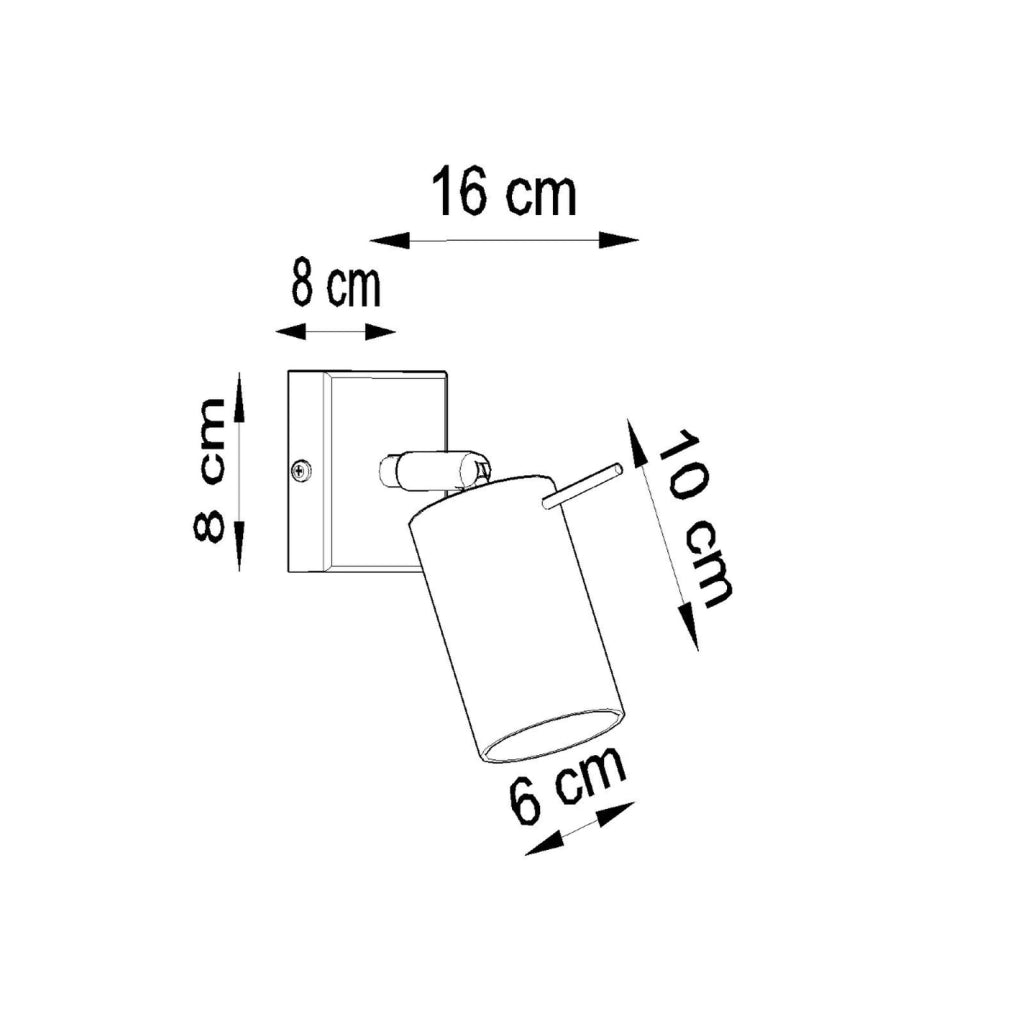 Applique TORQUE orientabile con interruttore bianca GU10