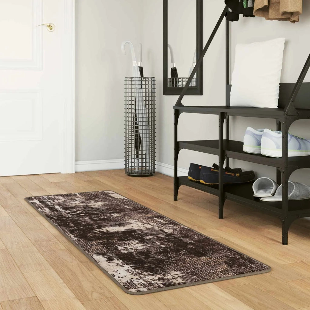 Runner Tappeto MARSA Nero 50 x 100 cm Poliestere e PVC 42023366