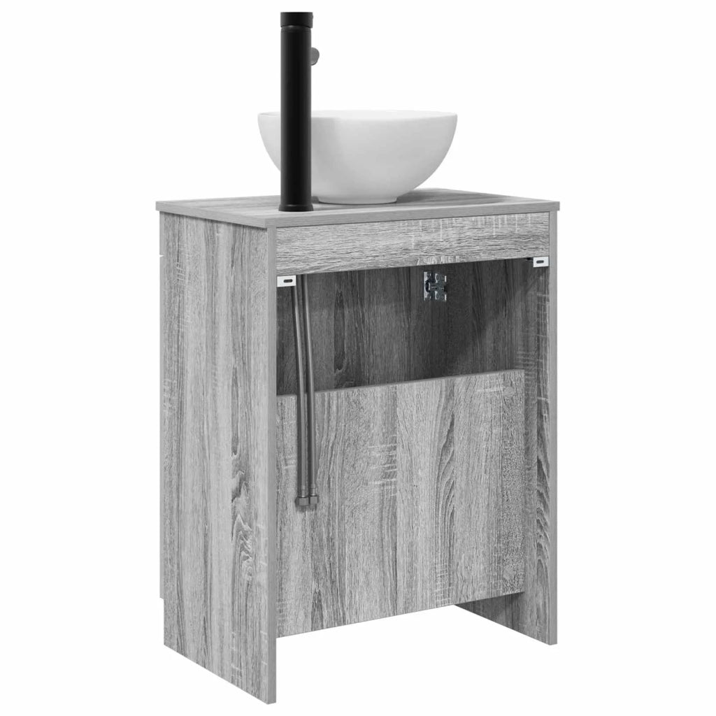 Mobile da bagno con lavabo Sonoma grigio 54 x 35 x 83 cm 890119