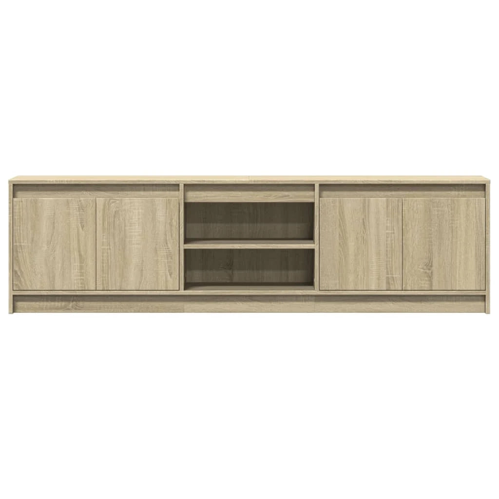 Mobile TV multimediale scaffale TV credenza TV sala da pranzo soggiorno camera da letto con LED rovere Sonoma 180 x 34 x 50 cm derivati ​​del legno marrone 02_0026490