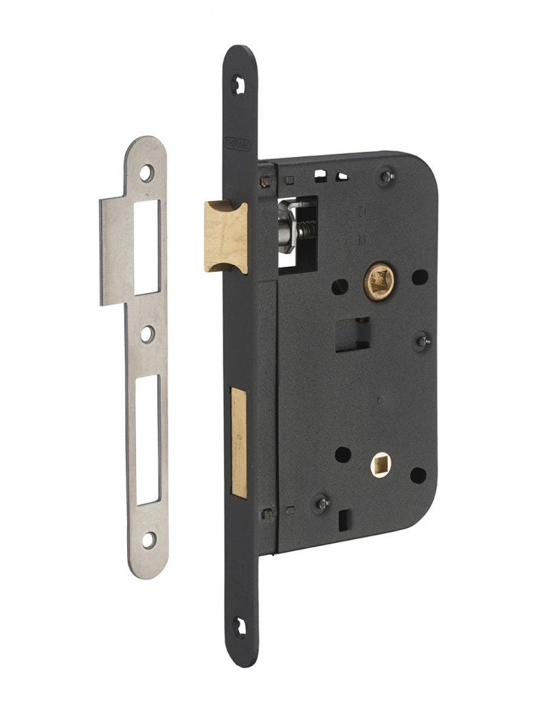 Serratura da incasso per WC, asse 60 mm, frontale nero – THIRARD